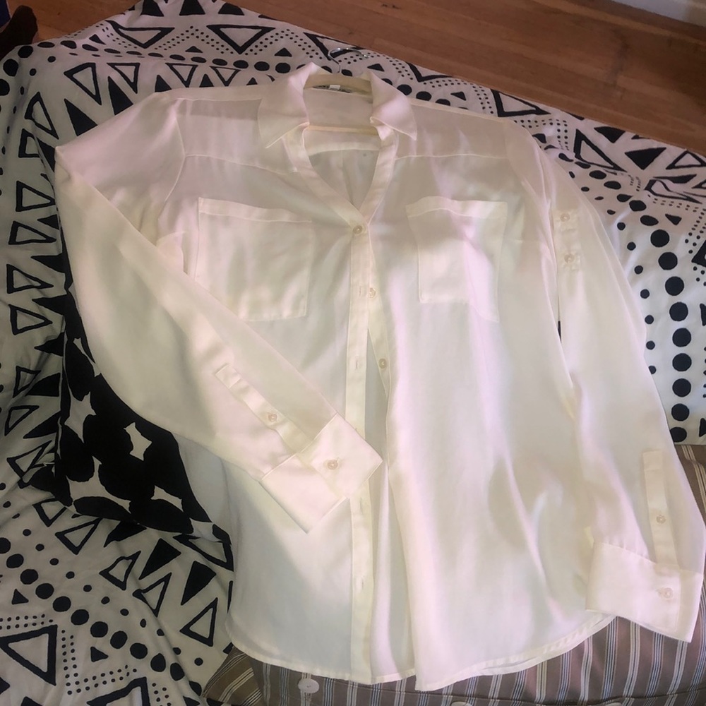 Express button down city blouse